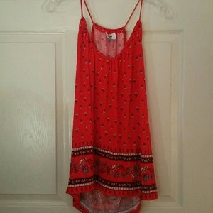 NWOT Old Navy red patterned halter neck top
